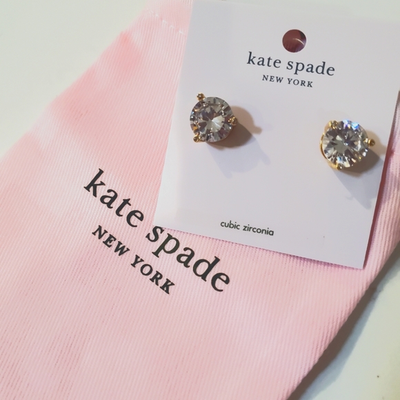 Kate Spade Round Crystal Stud Earrings - Picture 1 of 3